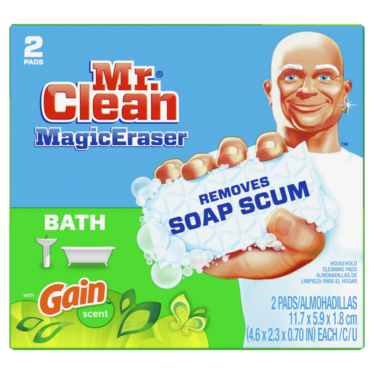 Mr. Clean Magic Eraser Bath with Gain Original scent Cleaning Pads with Durafoam - 2ct
