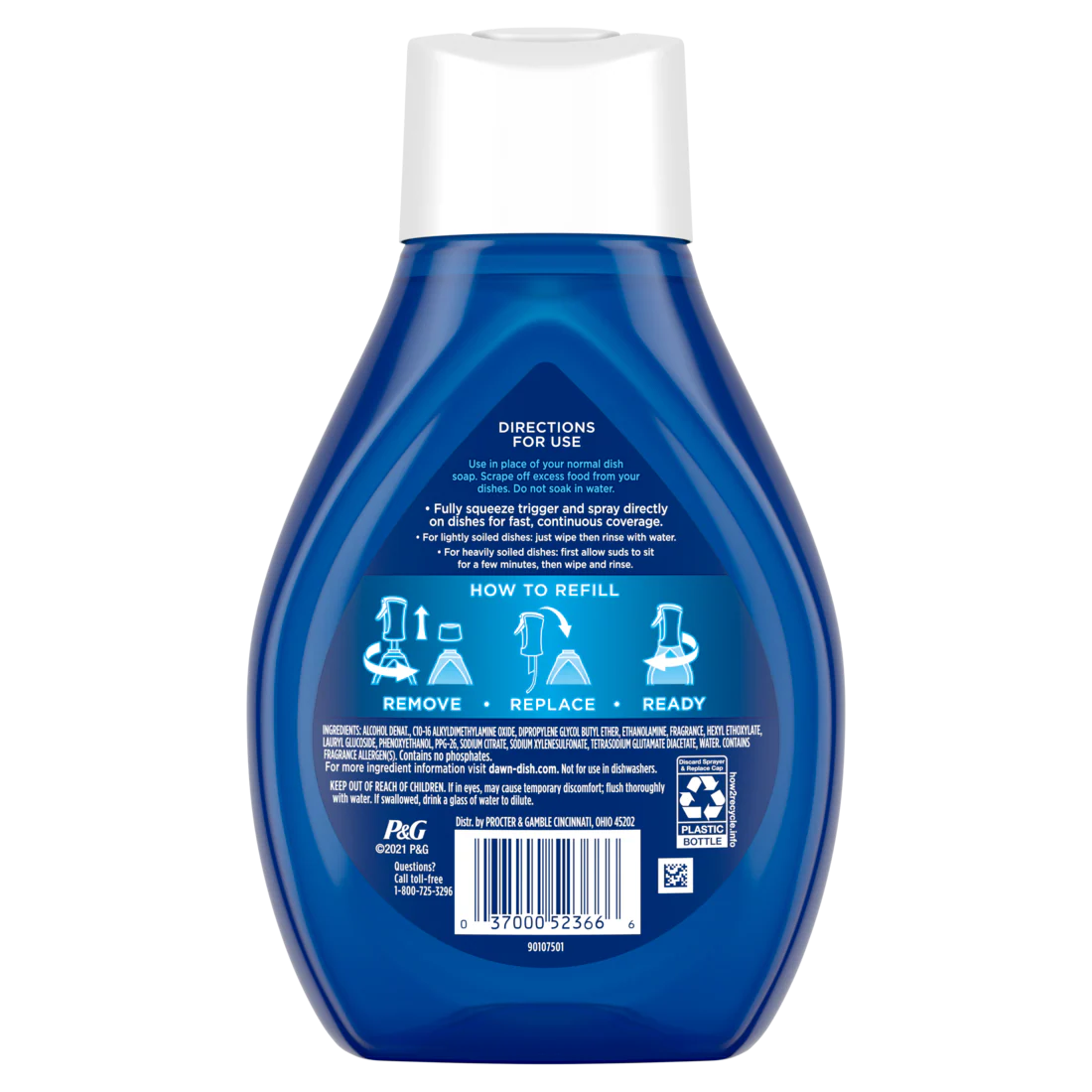 Dawn Powerwash Spray Dish Soap Dishwashing Liquid Fresh 1 Refill - 16oz
