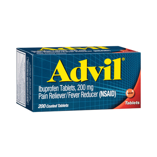 Advil, pain reliever 200 tablets