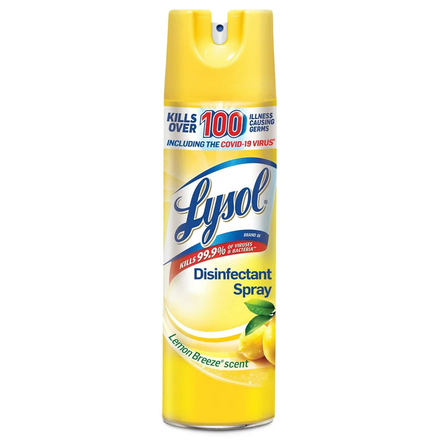 Lysol disinfecting spray, lemon breeze 19oz