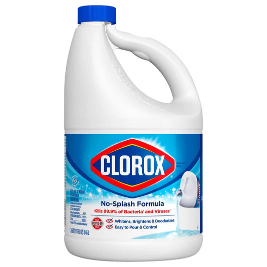 Clorox Bleach Liquid Splash-Less Regular Concentrated - 117oz