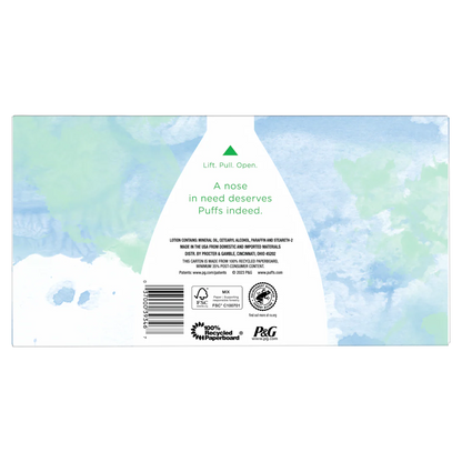 Puffs Plus Lotion Facial Tissue 1 Family Box 124 Tissues Per Box