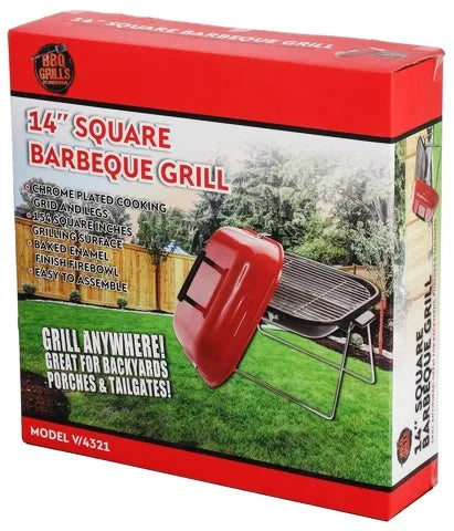 BBQ GRILL 14″ SQUARE-TABLE TOP