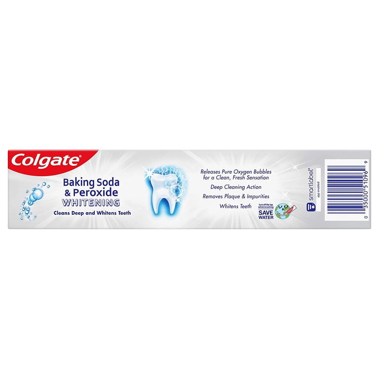Colgate Baking Soda and Peroxide Whitening Toothpaste, Brisk Mint, 8 oz