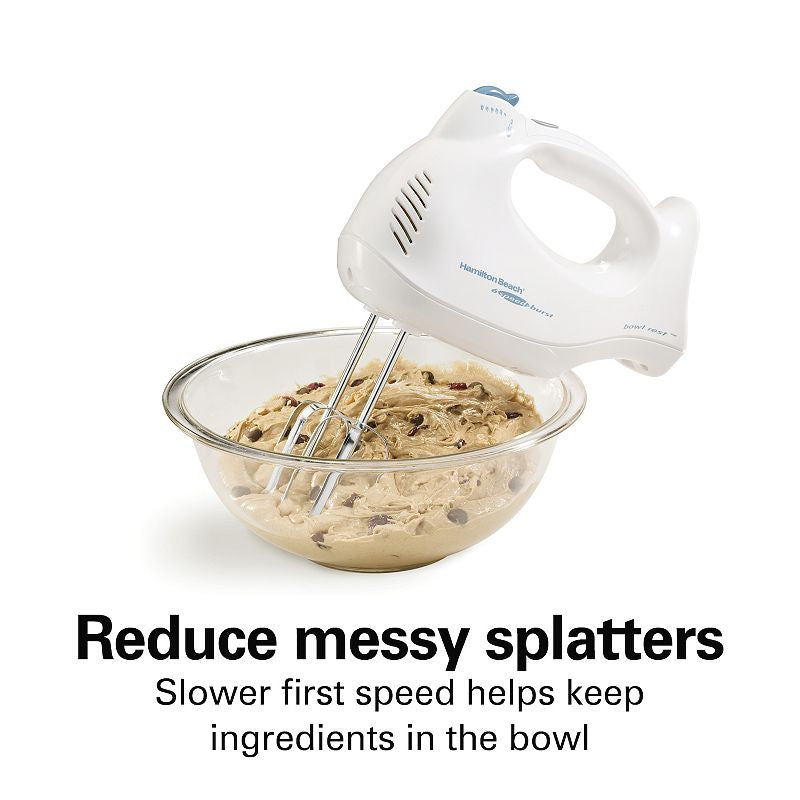 Hamilton Beach 6 speed hand mixer white color