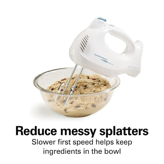 Hamilton Beach 6 speed hand mixer white color