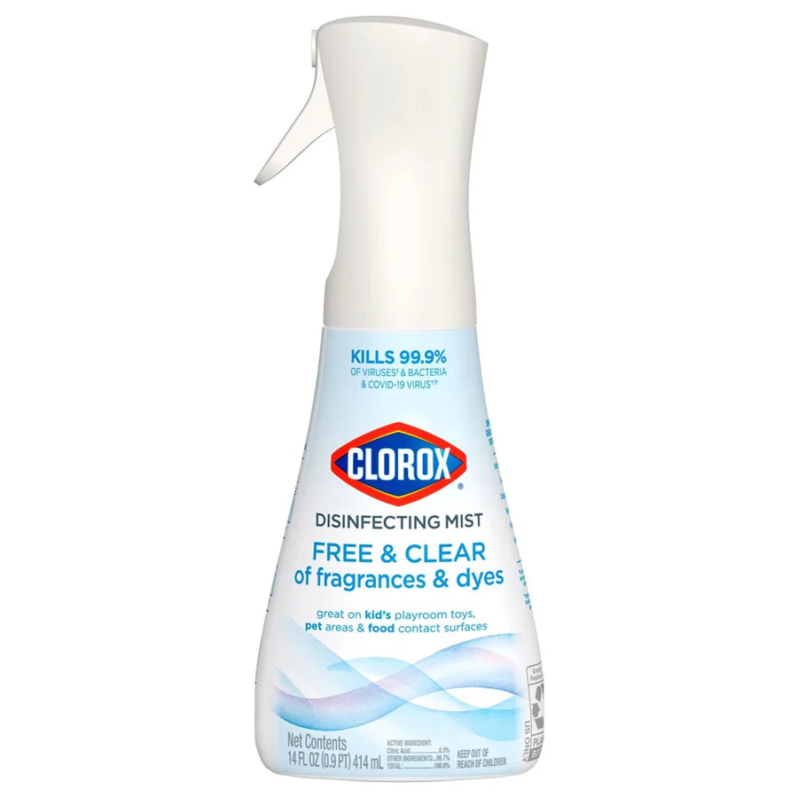 Clorox Disinfecting Mist Free & Clear Of Fragrances & Dyes - 14oz