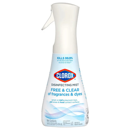 Clorox Disinfecting Mist Free & Clear Of Fragrances & Dyes - 14oz