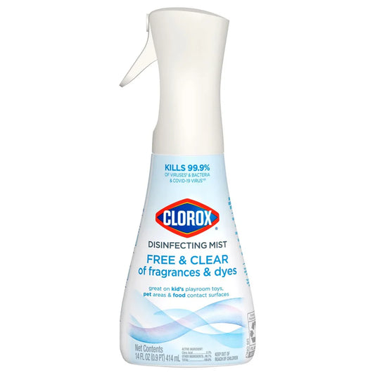 Clorox Disinfecting Mist Free & Clear Of Fragrances & Dyes - 14oz