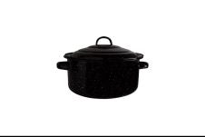 Millvado - Granite, Stock Pot with Lid, Black, 5 qt