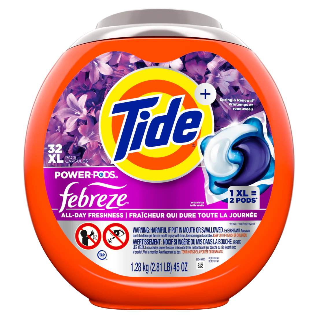 Tide Power Pods With Febreze Laundry Detergent Pacs