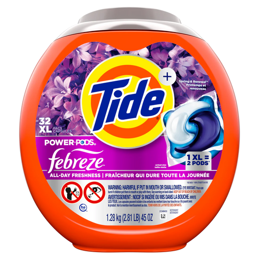 Tide Power Pods With Febreze Laundry Detergent Pacs