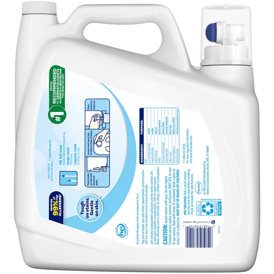 all Free Clear Liquid Laundry Detergent, 141 oz, 94 Loads