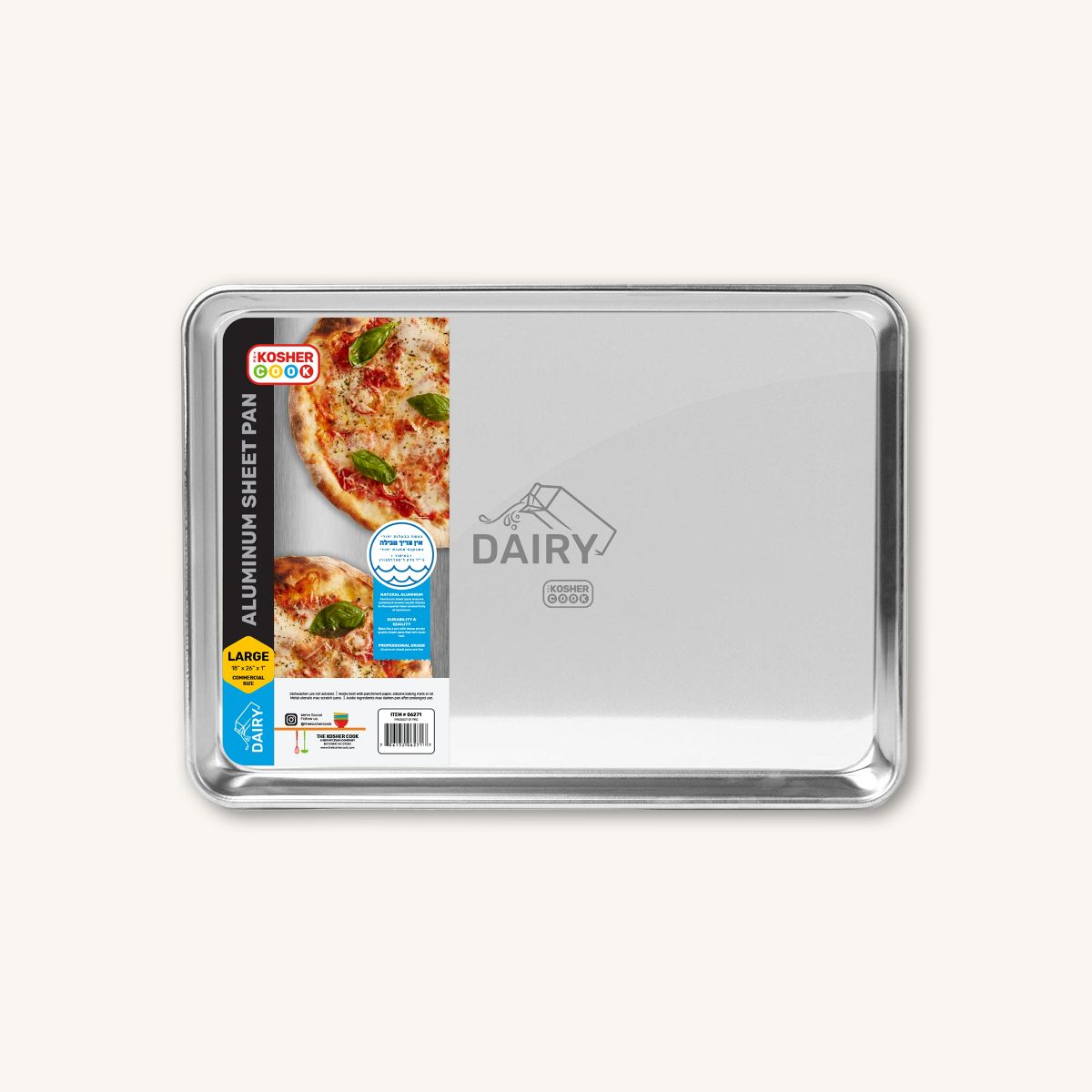 The Kosher Cook - Embossed Sheet Pan 18” x 26” x 1” - Dairy