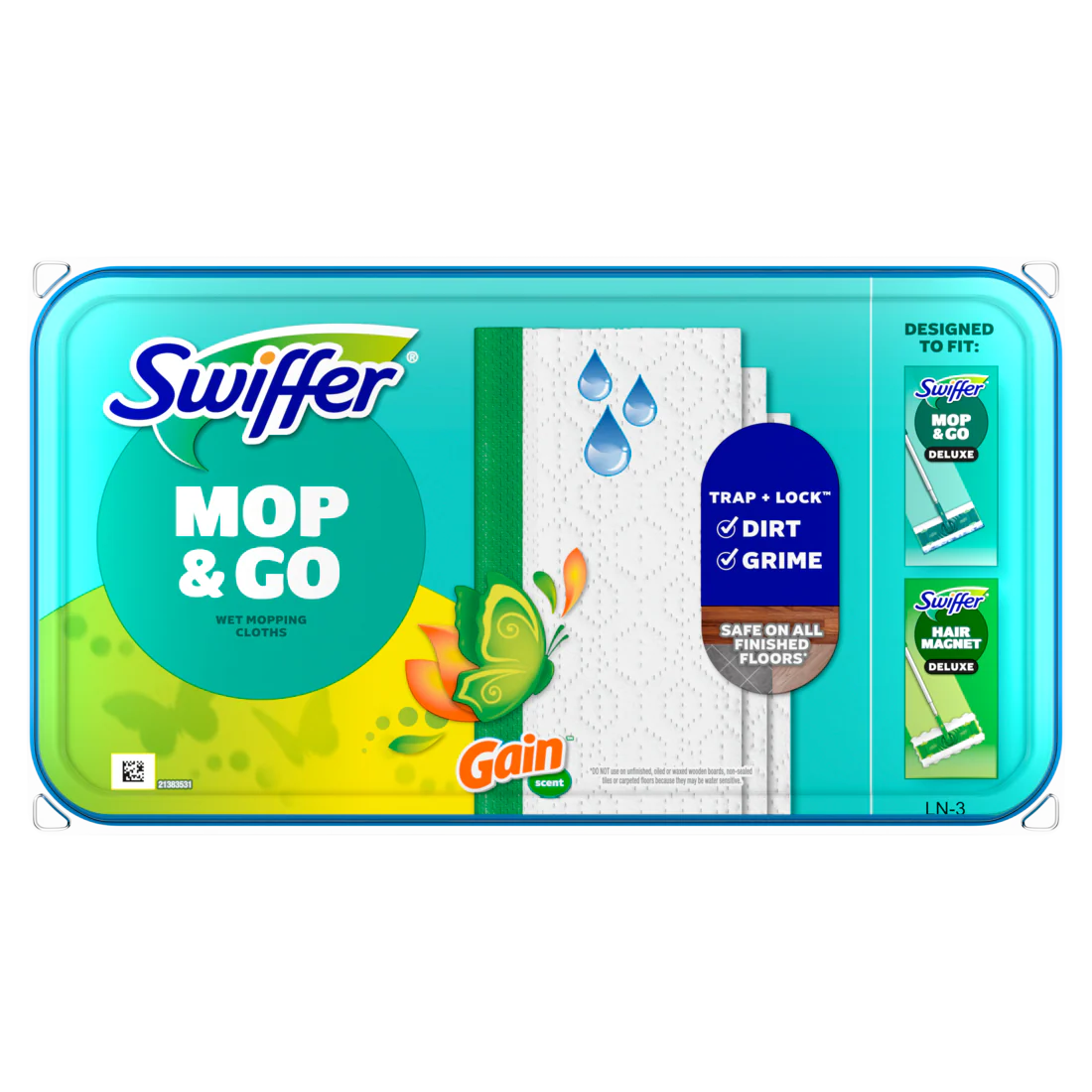 Swiffer Sweep + Mop Wet Pads Refill Floor Cleaner Cleaning Cloths Gain