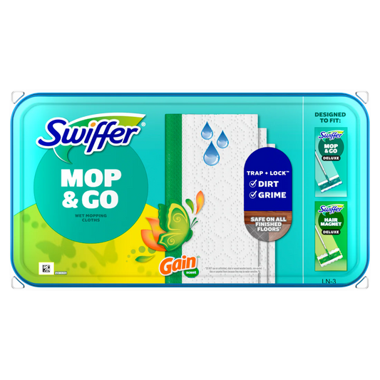 Swiffer Sweep + Mop Wet Pads Refill Floor Cleaner Cleaning Cloths Gain