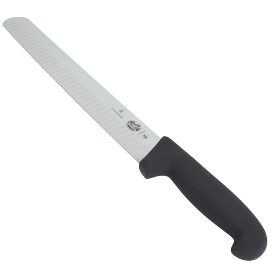 Victorinox Granton Edge Slicer Knife w/ 12" Blade, Black Fibrox® Nylon Handle