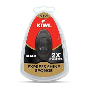 KIWI Black Rectangular Shoe Shine Sponge