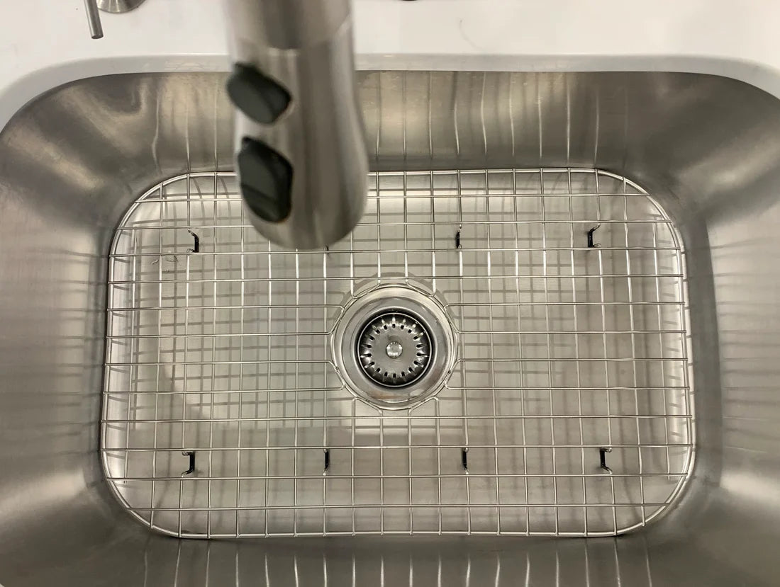 Stainless Steel Sink Protector With Coated Feet 23X14