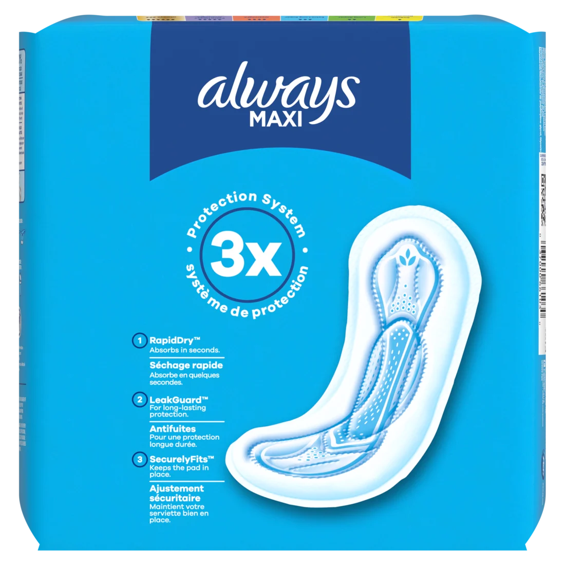 Always Maxi Feminine Pads Without Wings For Women Size 1 Regular Absorbency Unscented - 48ct