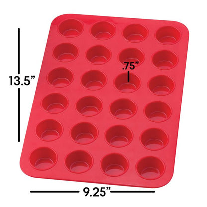 Mrs. Anderson's Baking Silicone Muffin Pan, 24 Cup