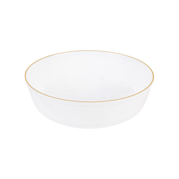 Edge 16 oz Bowls White Gold Rim (10 count)
