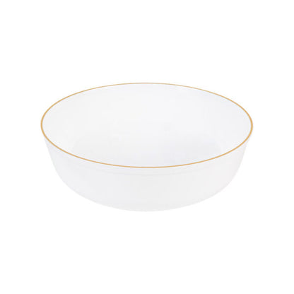 Edge 16 oz Bowls White Gold Rim (10 count)