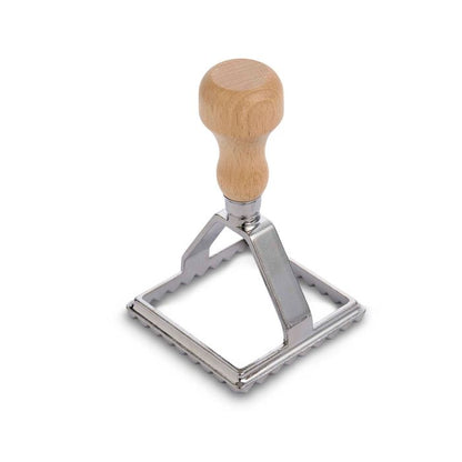 Fantes Ravioli Stamp, Fluted Square Stamp, 2in