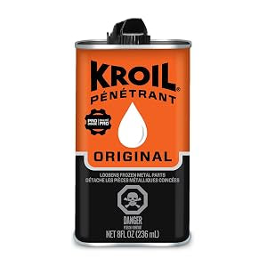 Kroil Original Penetrant - Rust Penetrating Lubricant - Corrosion Inhibitor Oil for Chains, Hinges & Stuck Metal Parts - Home & Industrial Use - Drip Can - 8 oz - 1 Pack (KL081)