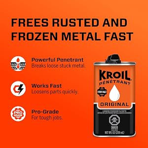 Kroil Original Penetrant - Rust Penetrating Lubricant - Corrosion Inhibitor Oil for Chains, Hinges & Stuck Metal Parts - Home & Industrial Use - Drip Can - 8 oz - 1 Pack (KL081)