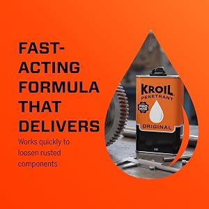 Kroil Original Penetrant - Rust Penetrating Lubricant - Corrosion Inhibitor Oil for Chains, Hinges & Stuck Metal Parts - Home & Industrial Use - Drip Can - 8 oz - 1 Pack (KL081)