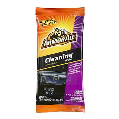 Armor All Car Interior Cleaner Wipes for Dirt & Dust - for Cars & Truck & Motorcycle, 20 Count, 18242W, Cleaning