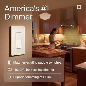 Lutron Diva LED+ Dimmer Switch, Paddle Dimmer, Single Pole/3-way