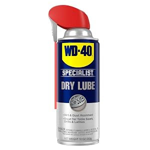 WD-40 Specialist Dry Lube with Smart Straw, Lubricant for Corrosion Protection on Table Saws, Drills and Lathes, Industrial Strength Friction-Reducing Formula, 10 Oz.