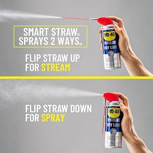 WD-40 Specialist Dry Lube with Smart Straw, Lubricant for Corrosion Protection on Table Saws, Drills and Lathes, Industrial Strength Friction-Reducing Formula, 10 Oz.