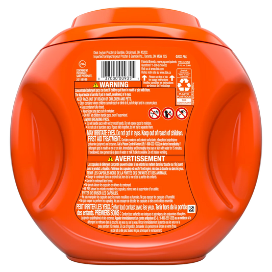 Tide Pods Laundry Detergent Pacs 3-in-1 Stain Remover Odor Fighter Color Protector HE Compatible Original Scent - 57ct