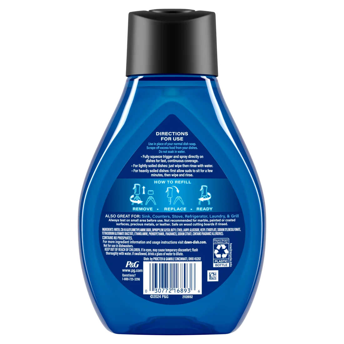 Dawn Powerwash Heavy Duty Dish Spray All-Purpose Cleaner And Degreaser Refill - 16oz