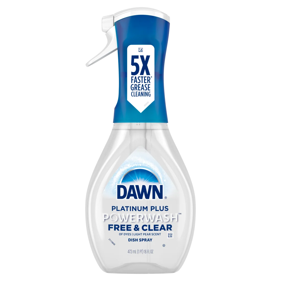 Dawn Powerwash Free & Clear Spray Dish Soap Dishwashing Liquid Light Pear 1 Starter Kit - 16oz