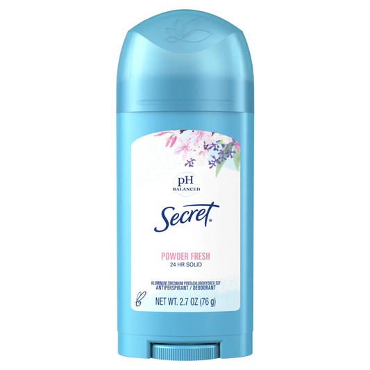Secret Wide Solid Antiperspirant And Deodorant Powder Fresh - 2.7oz/