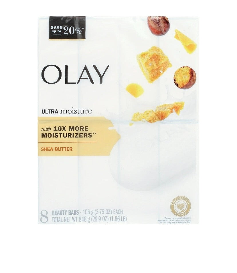 Olay Ultra fresh Shea Butter Beauty Bars -3.75oz each 8 count