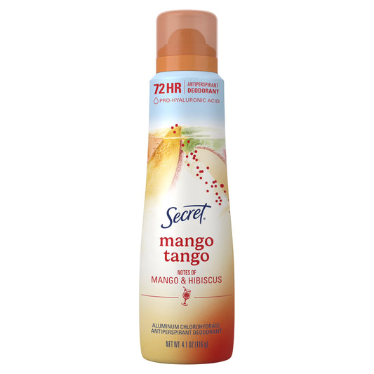 Secret Dry Spray Antiperspirant Deodorant for Women, Mango Tango, 4.1 oz