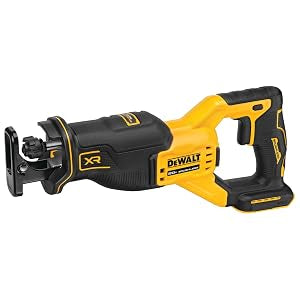 DEWALT 20V MAX* Reciprocating Saw, Cordless, 2-Finger Variable Trigger, Keyless Blade Clamp, Tool Only (DCS382B)