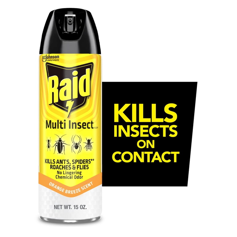 Raid Multi Insect Killer, Indoor & Outdoor Bug Spray Won't Harm Houseplants, 15 oz