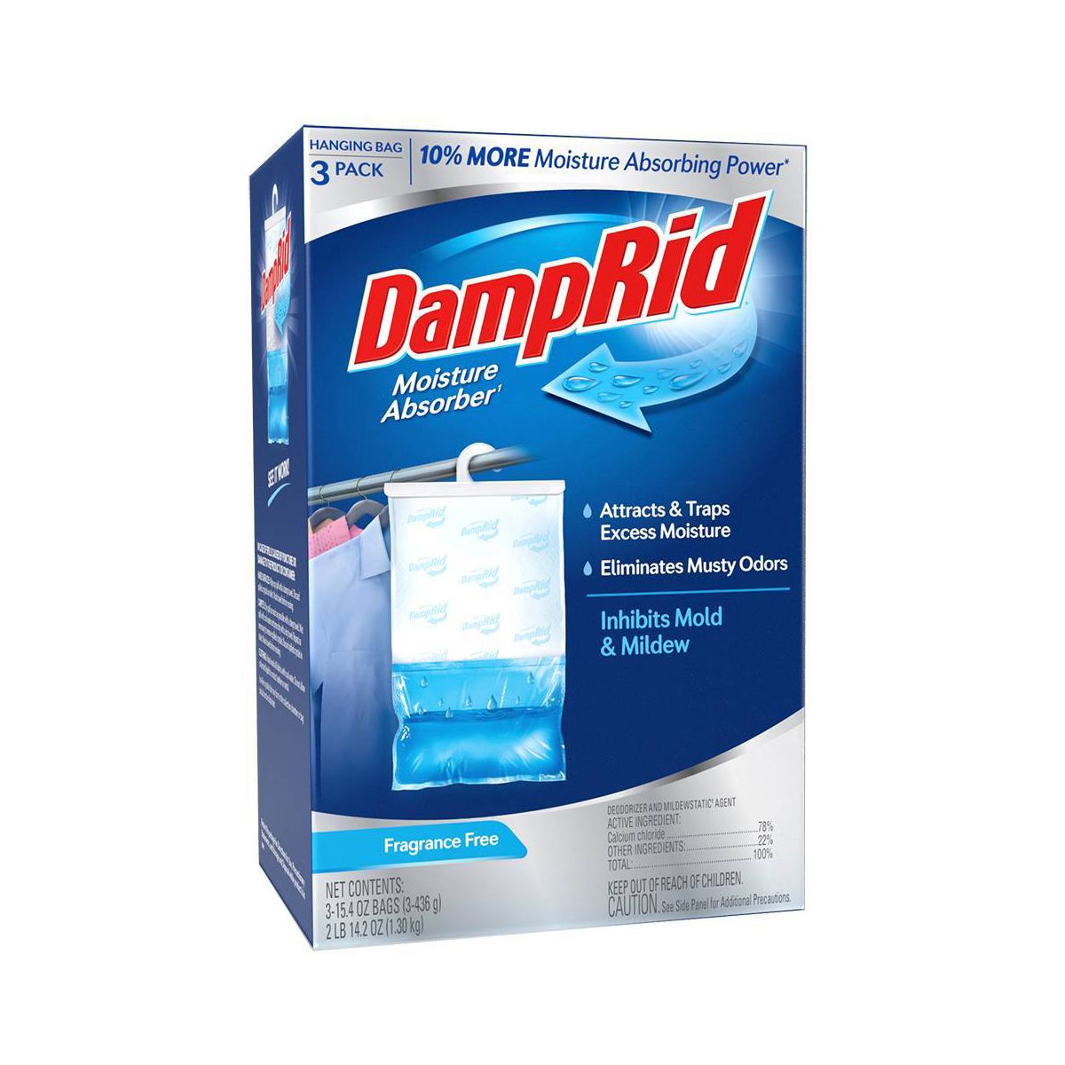 DampRid Hanging Bag Unscented Air Freshner - 46.2oz/3pk