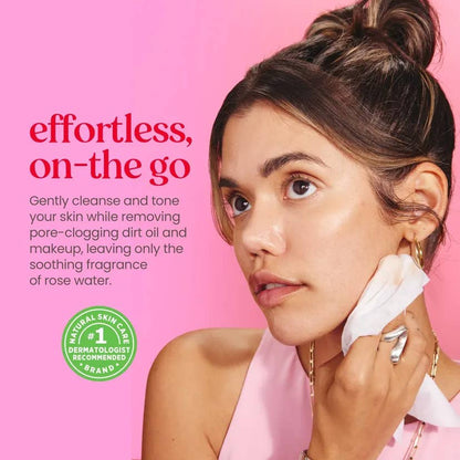 Micellar Rose 3-In-1 Cleansing Facial Towelettes 10 Count