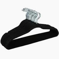 Elle Decor Black Velvet Hangers 25-PK