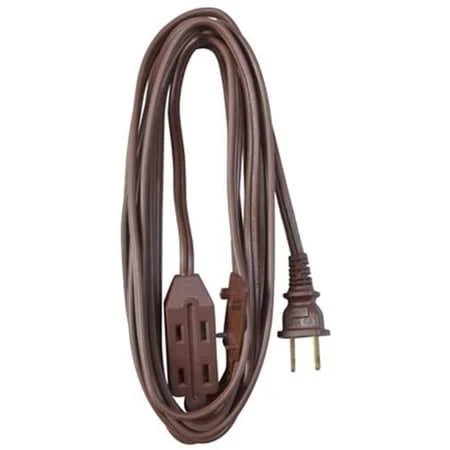 20ft Household Extension Cord 16-2SPT Brown